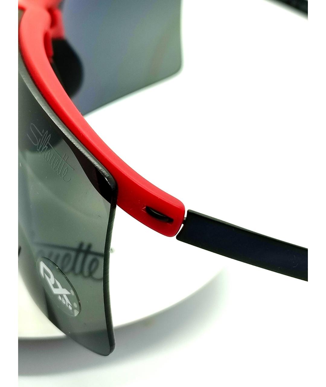 SILHOUETTE Черные металлические солнцезащитные очки, фото 4