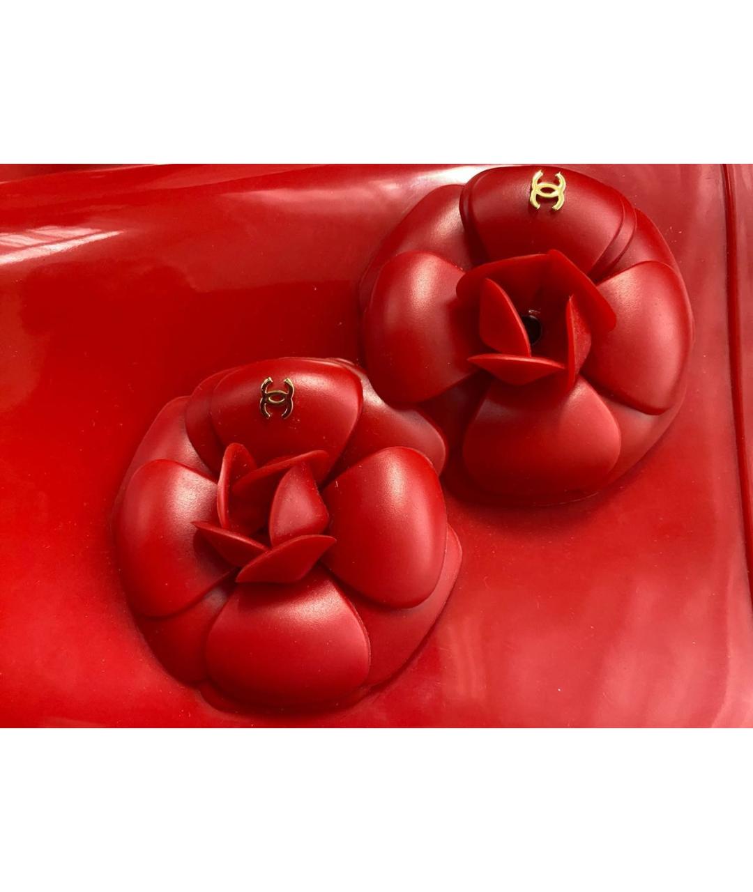 CHANEL PRE-OWNED Красные резиновые сапоги, фото 5