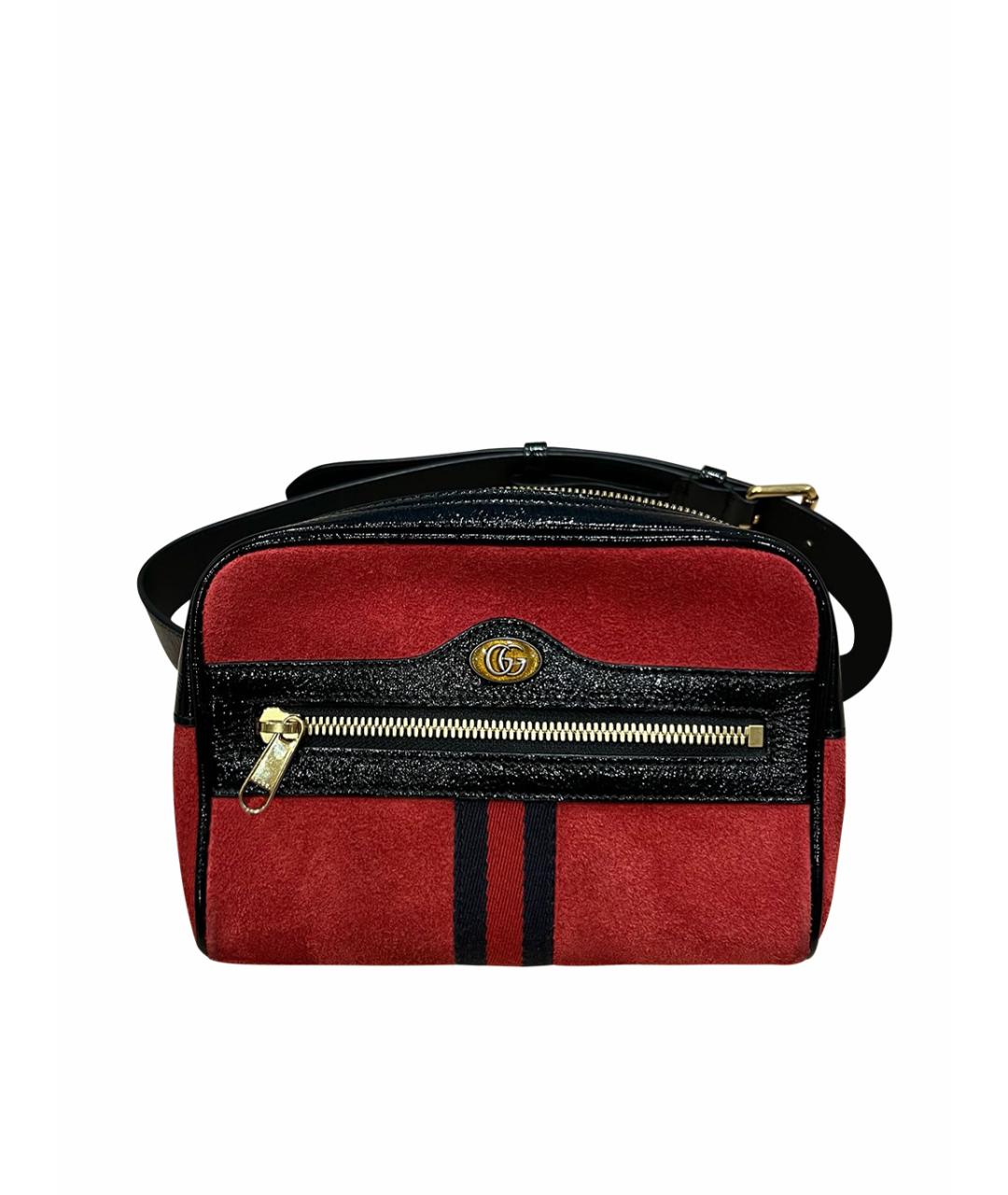 GUCCI Бордовая замшевая поясная сумка, фото 1
