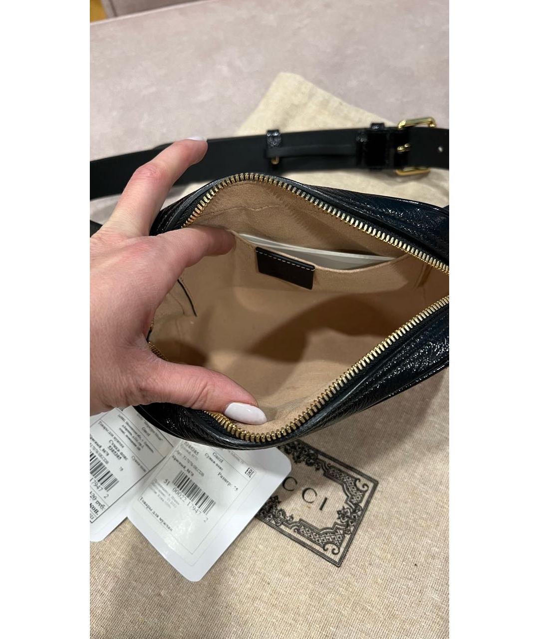 GUCCI Бордовая замшевая поясная сумка, фото 5