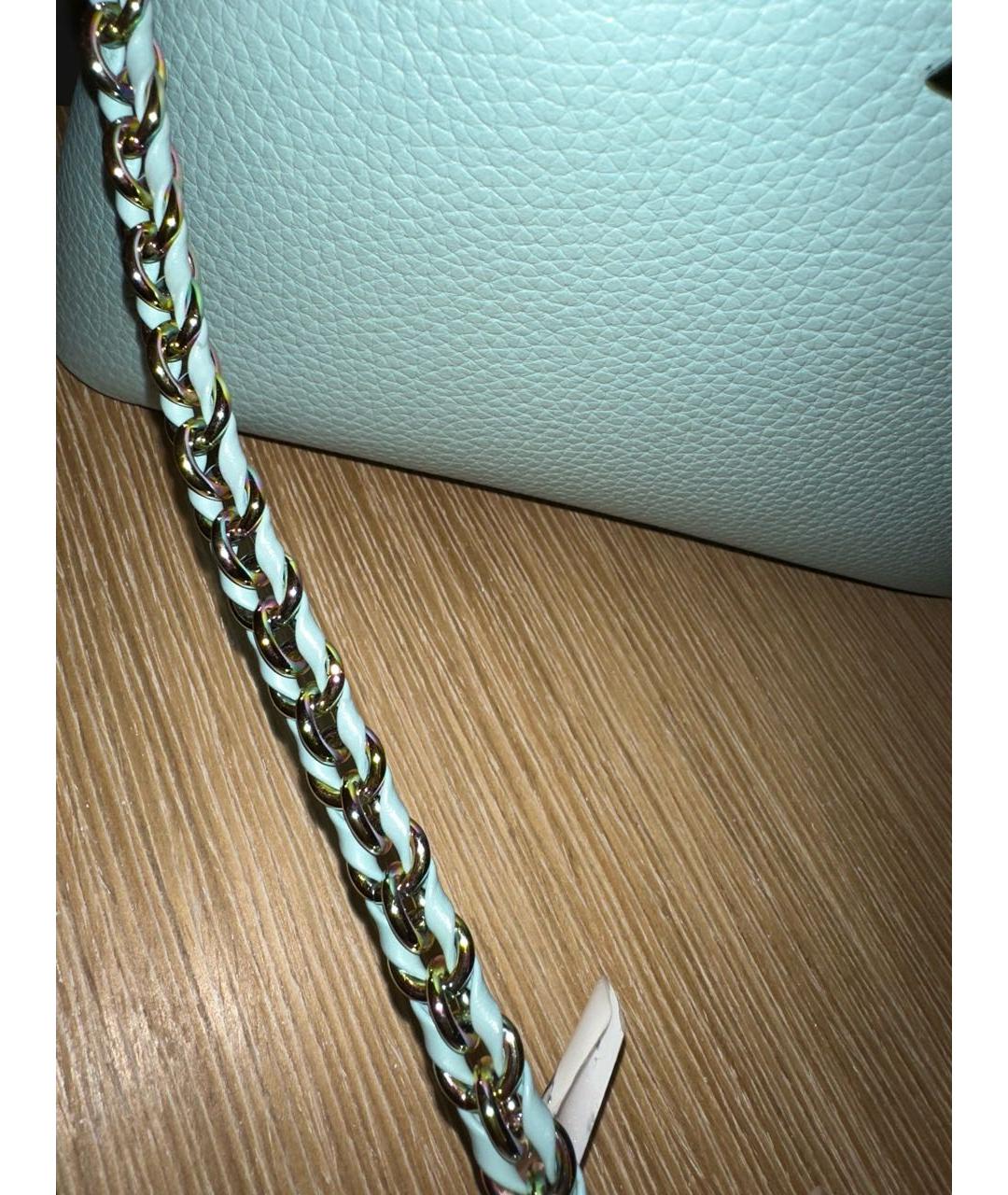 LOUIS VUITTON Бирюзовая кожаная сумка с короткими ручками, фото 2
