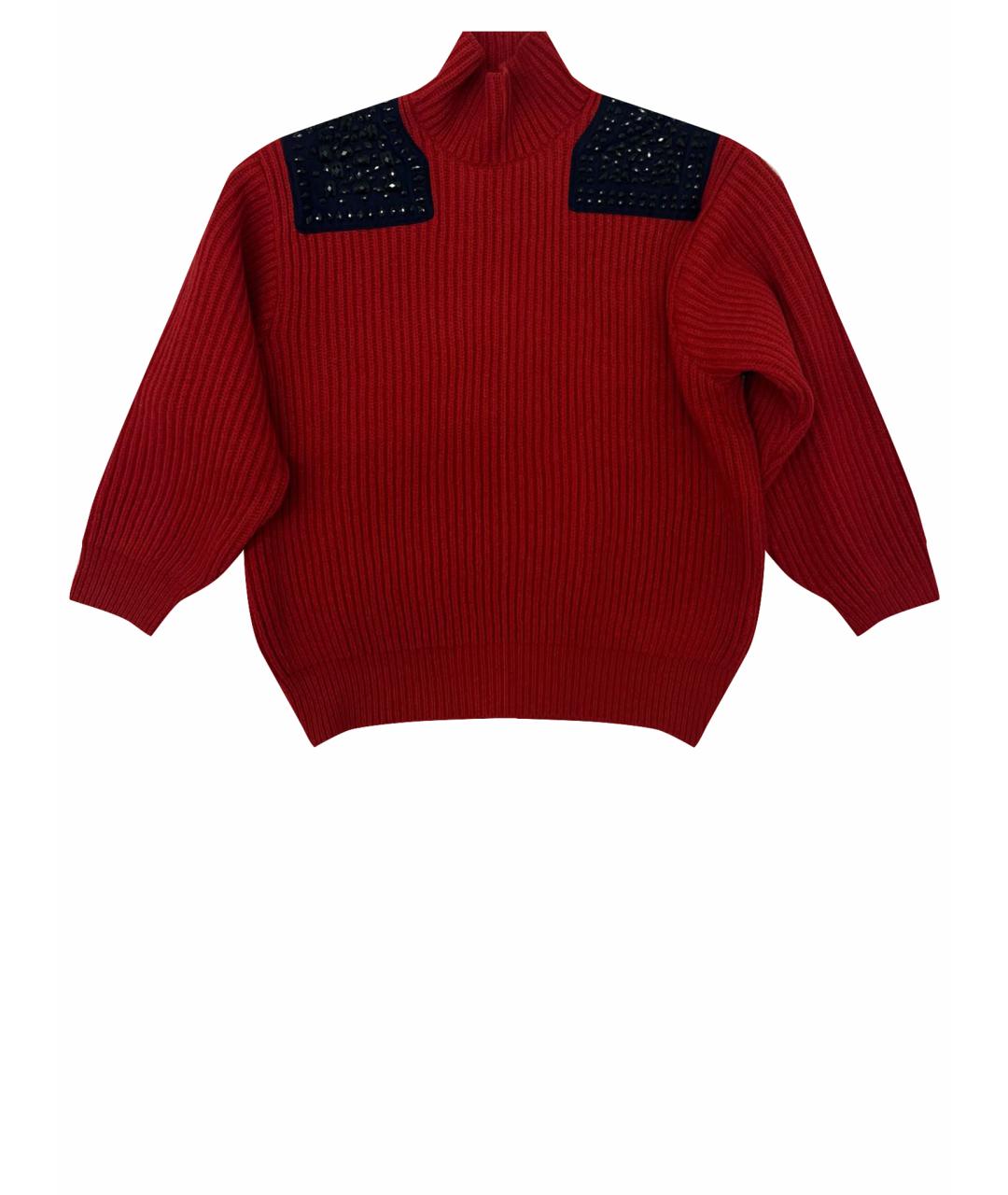 KOLOR Красный шерстяной джемпер / свитер, фото 1