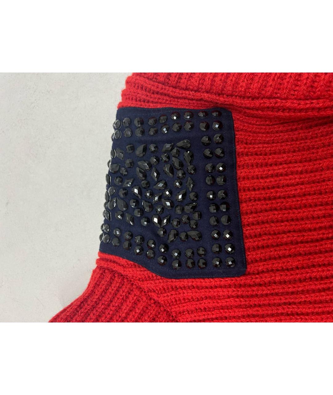 KOLOR Красный шерстяной джемпер / свитер, фото 4