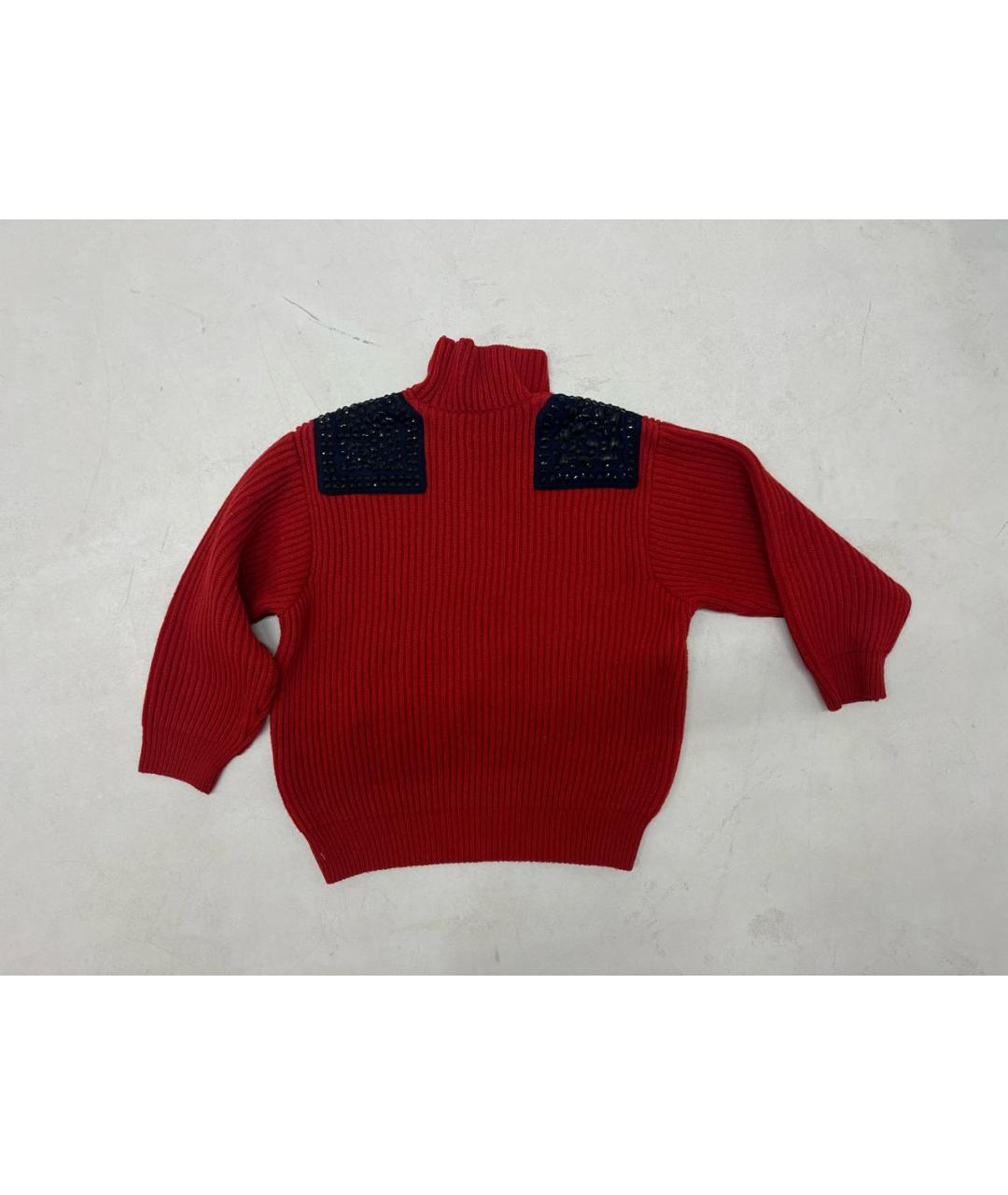 KOLOR Красный шерстяной джемпер / свитер, фото 2