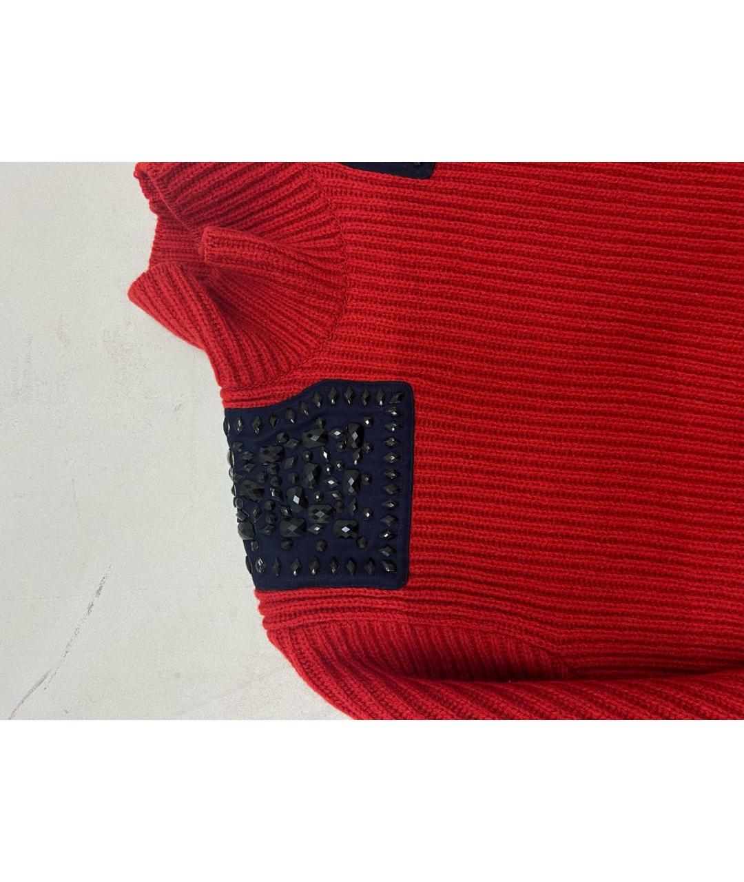 KOLOR Красный шерстяной джемпер / свитер, фото 3