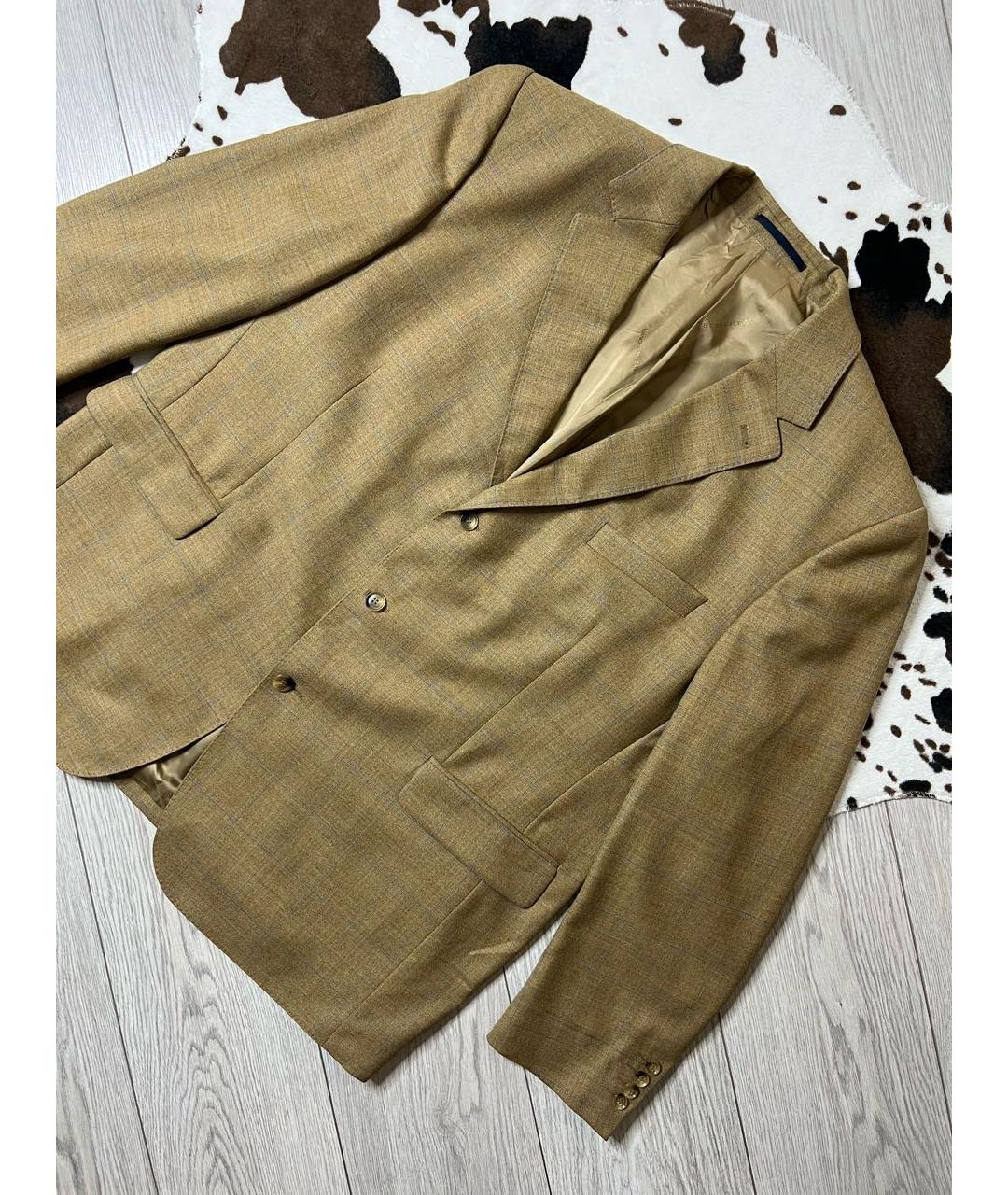 BURBERRY Горчичный шерстяной пиджак, фото 2