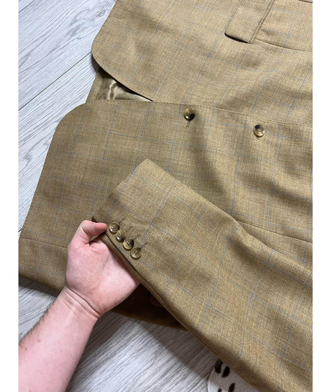 BURBERRY Горчичный шерстяной пиджак, фото 4