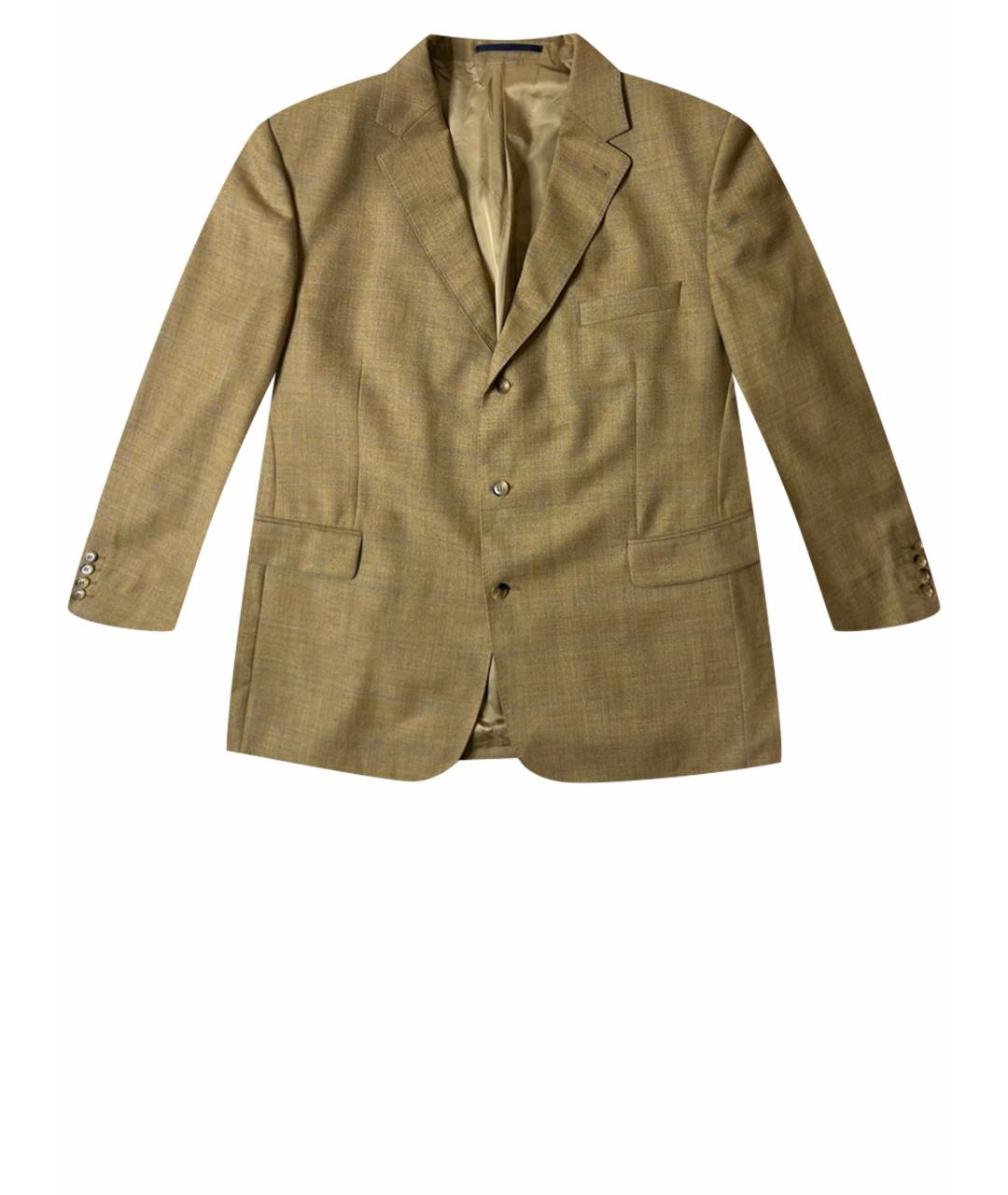 BURBERRY Горчичный шерстяной пиджак, фото 1