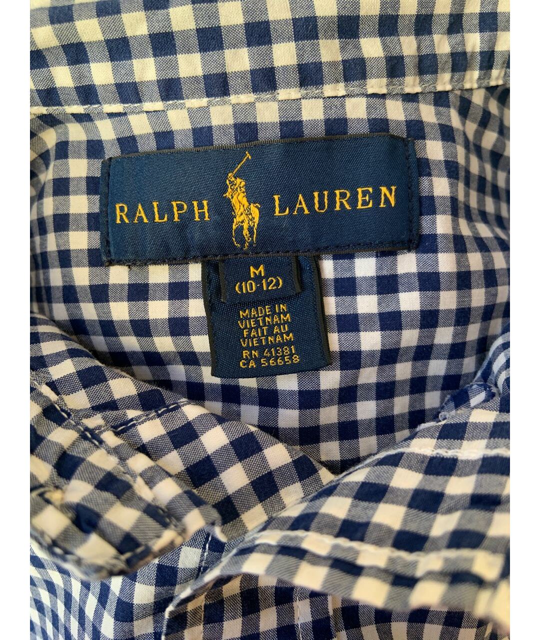 RALPH LAUREN Темно-синяя хлопковая детская рубашка, фото 4