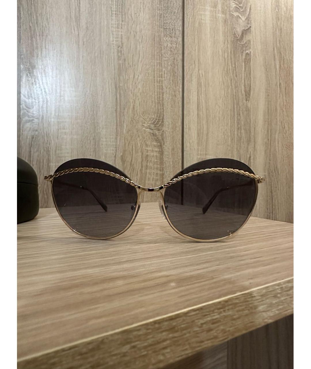 ESCADA Золотые металлические солнцезащитные очки, фото 5