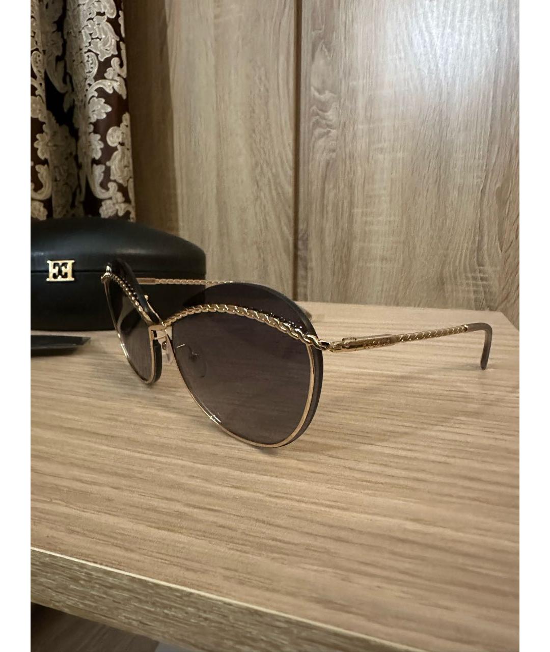 ESCADA Золотые металлические солнцезащитные очки, фото 4