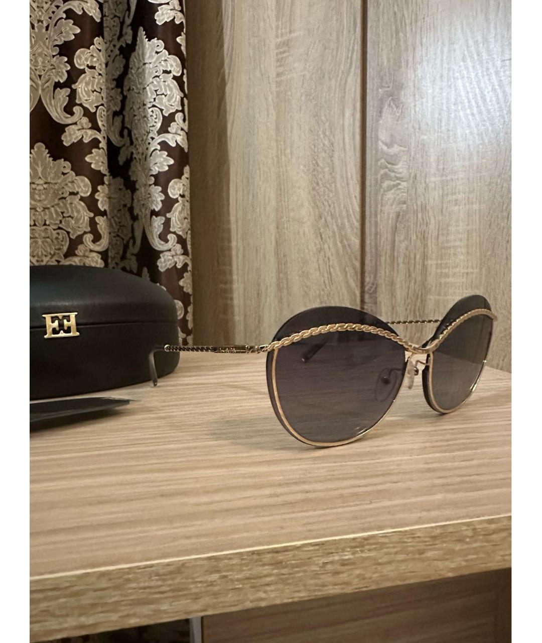 ESCADA Золотые металлические солнцезащитные очки, фото 6