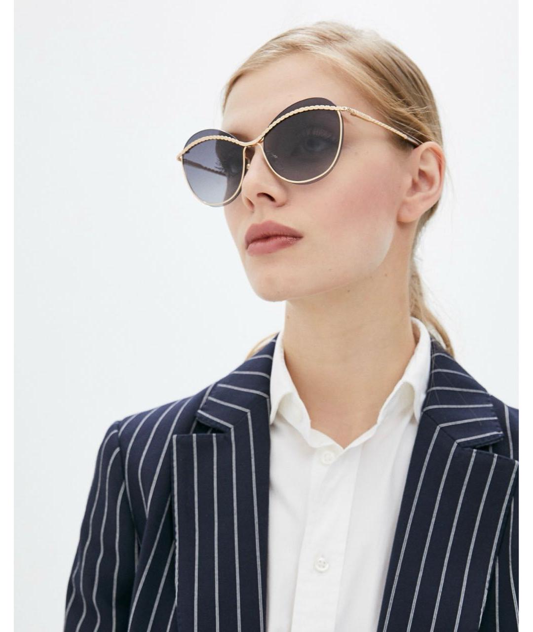 ESCADA Золотые металлические солнцезащитные очки, фото 8