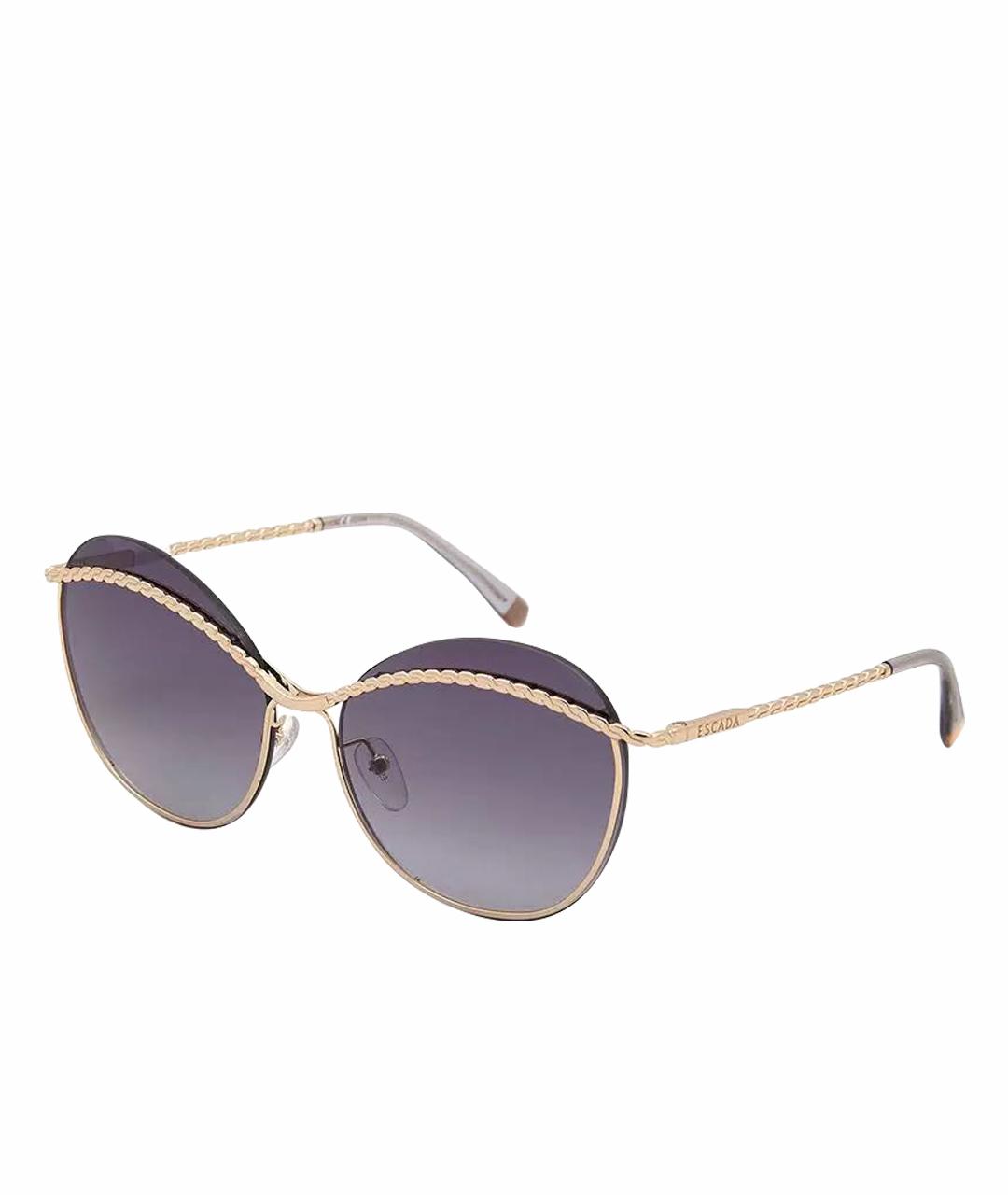 ESCADA Золотые металлические солнцезащитные очки, фото 1