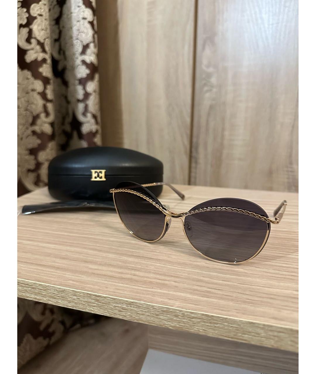 ESCADA Золотые металлические солнцезащитные очки, фото 2
