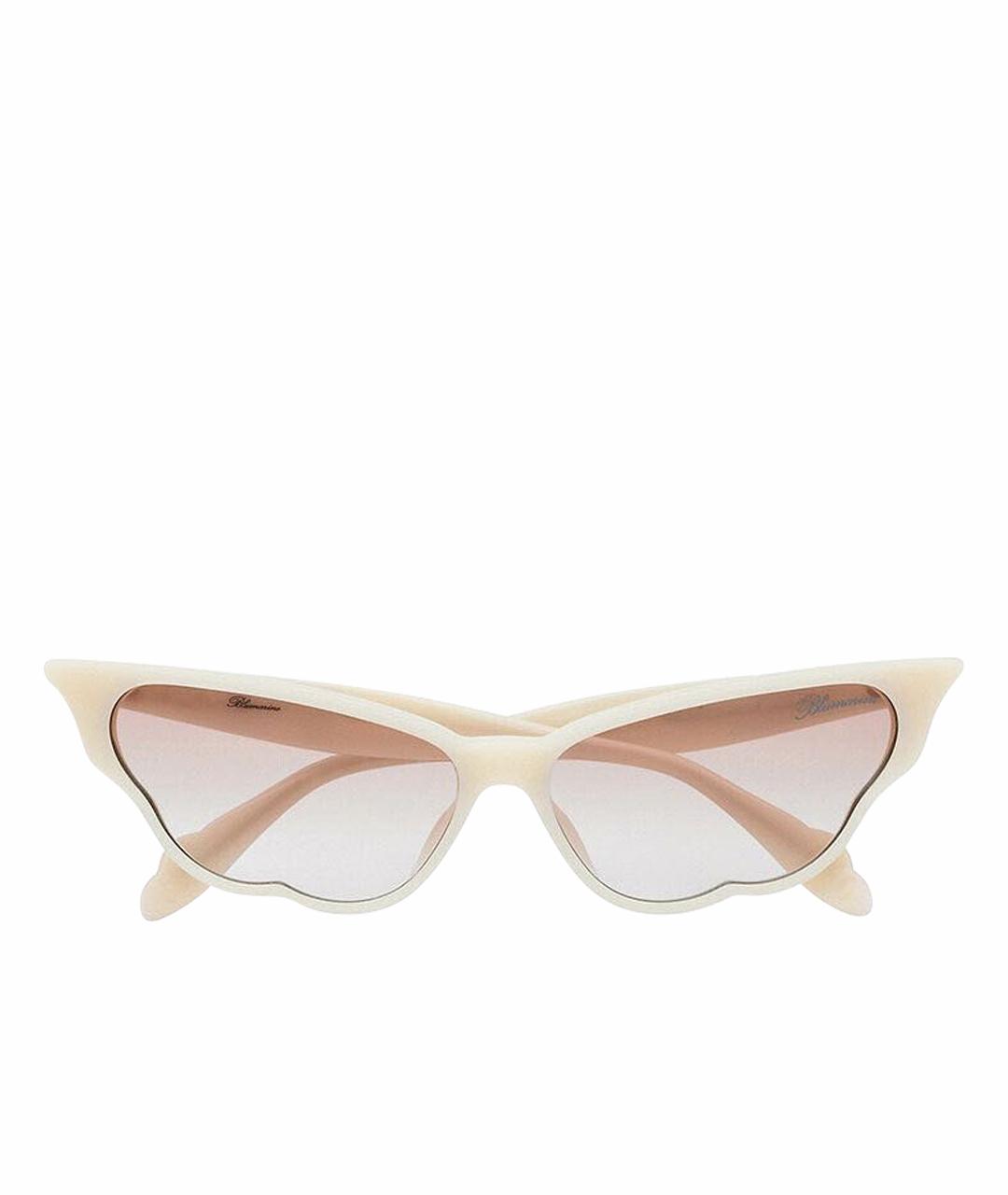 BLUMARINE Бежевые пластиковые солнцезащитные очки, фото 1