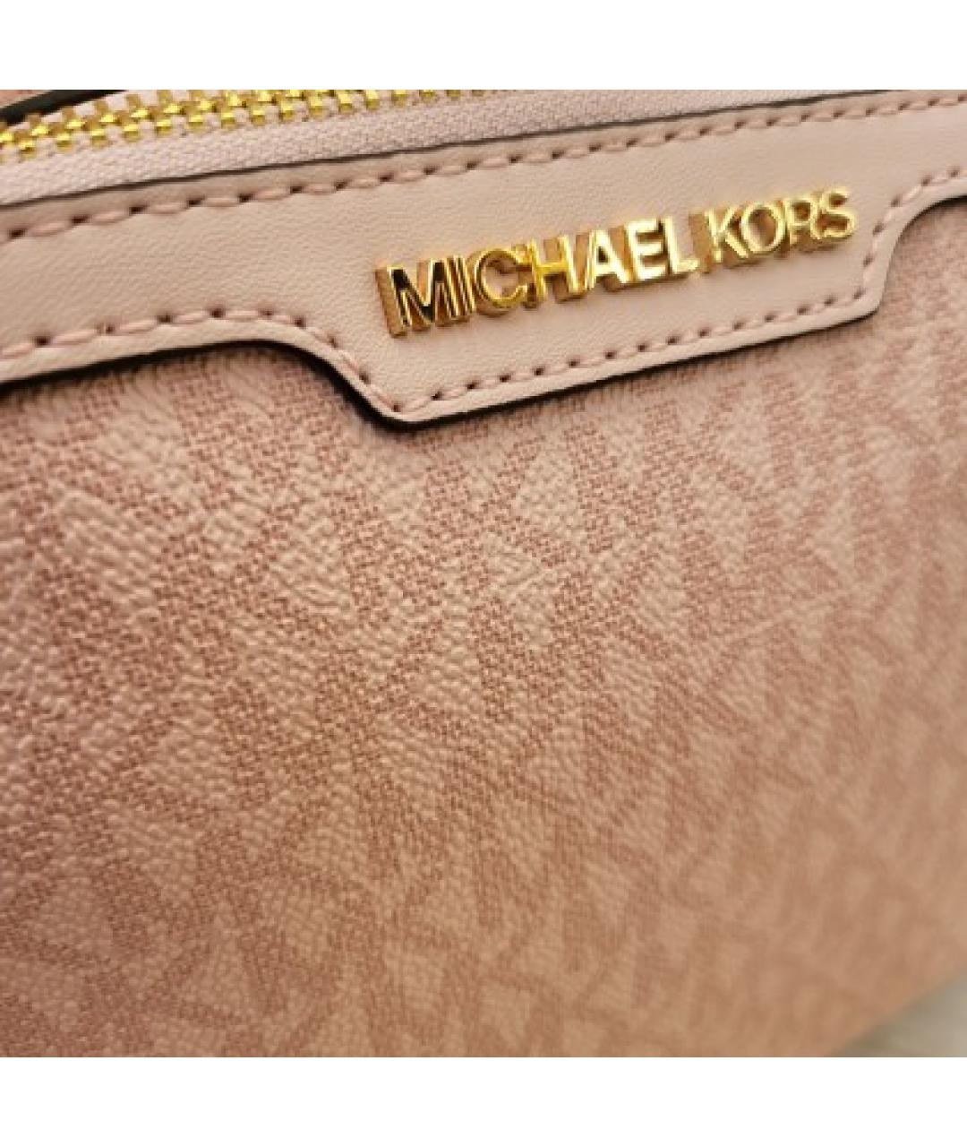 MICHAEL KORS Розовый кожаный рюкзак, фото 6