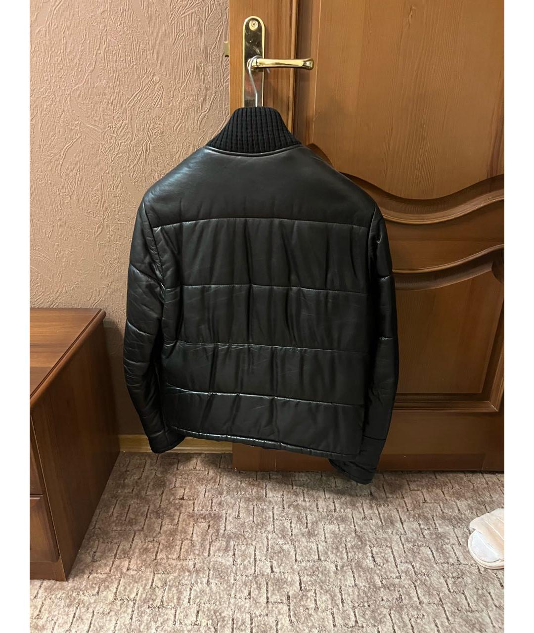 DOLCE&GABBANA Черная кожаная куртка, фото 2