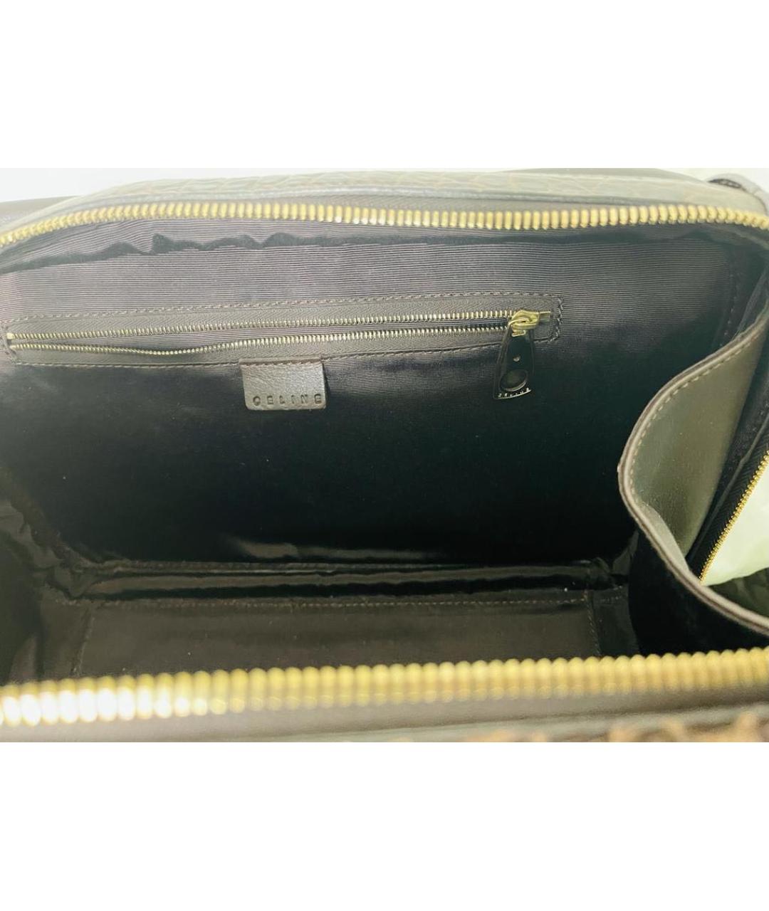 CELINE PRE-OWNED Коричневая кожаная сумка с короткими ручками, фото 3