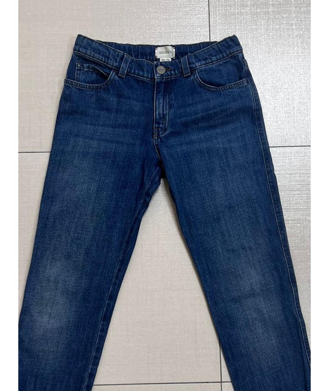 GUCCI KIDS Синие полиэстеровые детские джинсы, фото 2