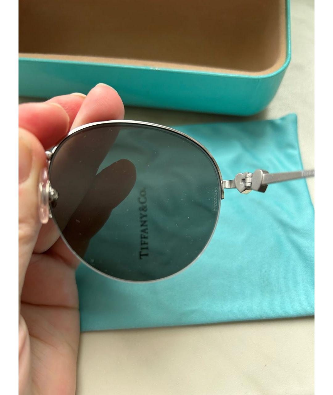 TIFFANY&CO Серебряные металлические солнцезащитные очки, фото 6