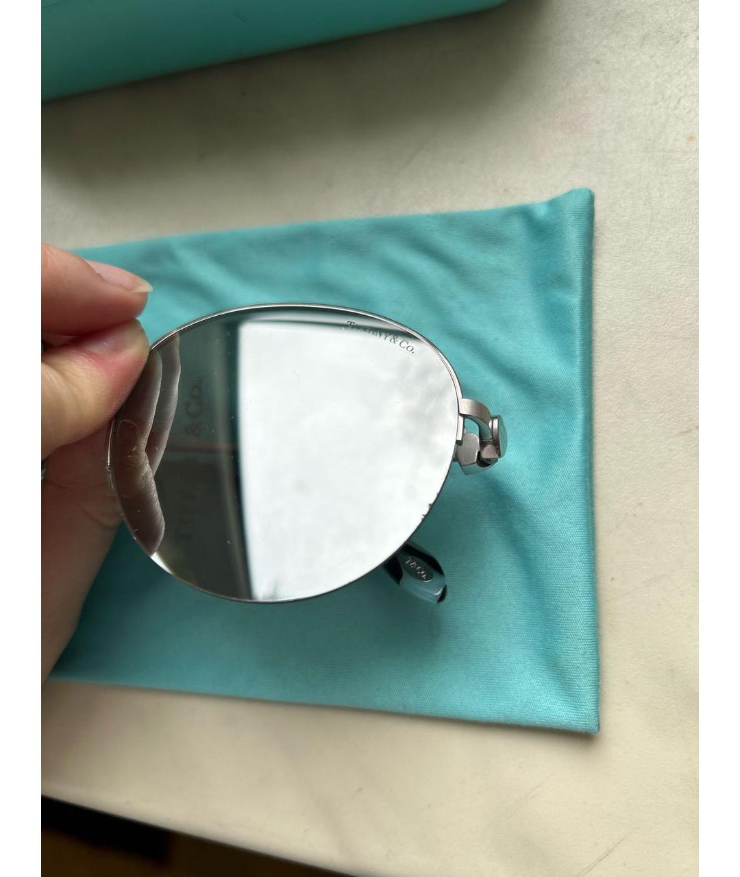 TIFFANY&CO Серебряные металлические солнцезащитные очки, фото 5