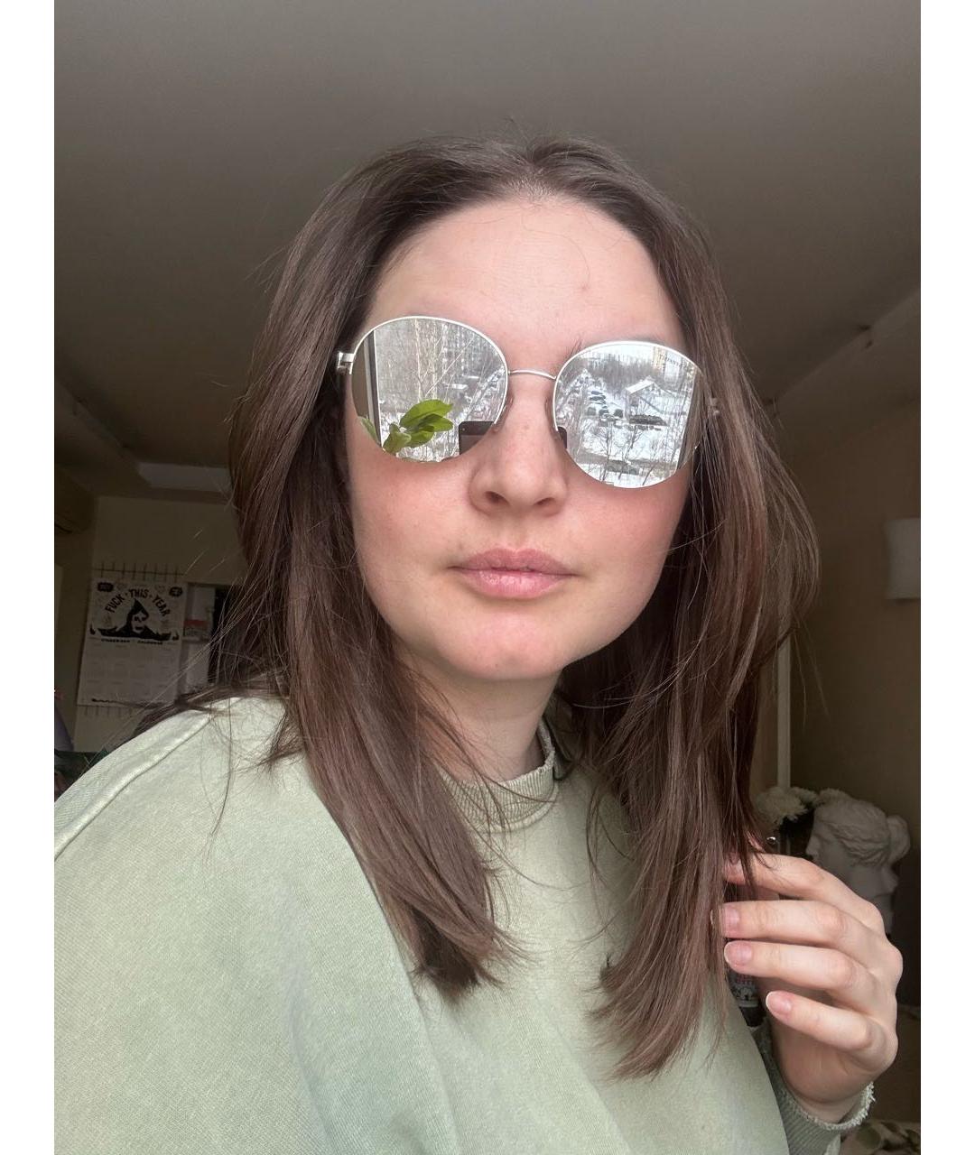 TIFFANY&CO Серебряные металлические солнцезащитные очки, фото 7