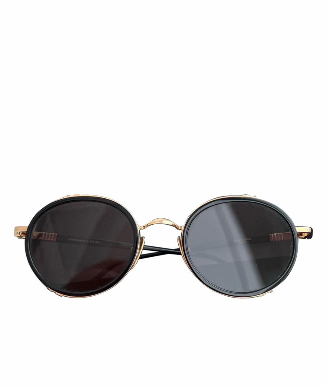 THOM BROWNE Золотые металлические солнцезащитные очки, фото 1