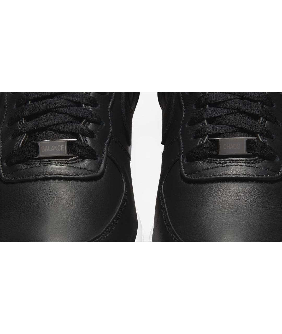 NIKE X UNDERCOVER Черные кожаные низкие кроссовки / кеды, фото 6