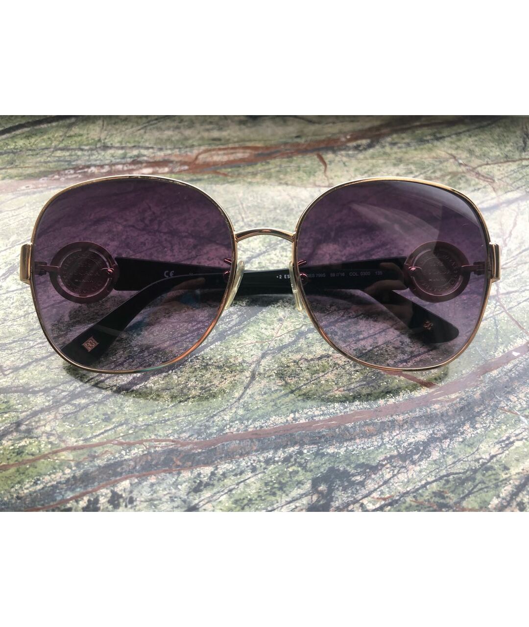 ESCADA Фиолетовые пластиковые солнцезащитные очки, фото 9