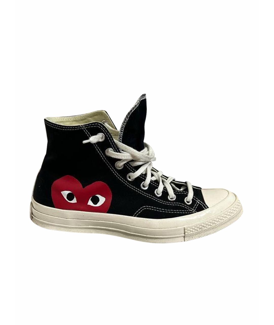 CONVERSE Черные текстильные высокие кроссовки / кеды, фото 1