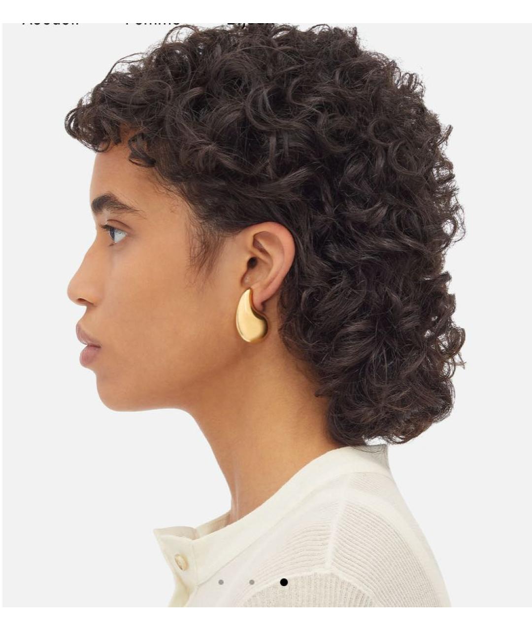 BOTTEGA VENETA Золотые серьги, фото 2