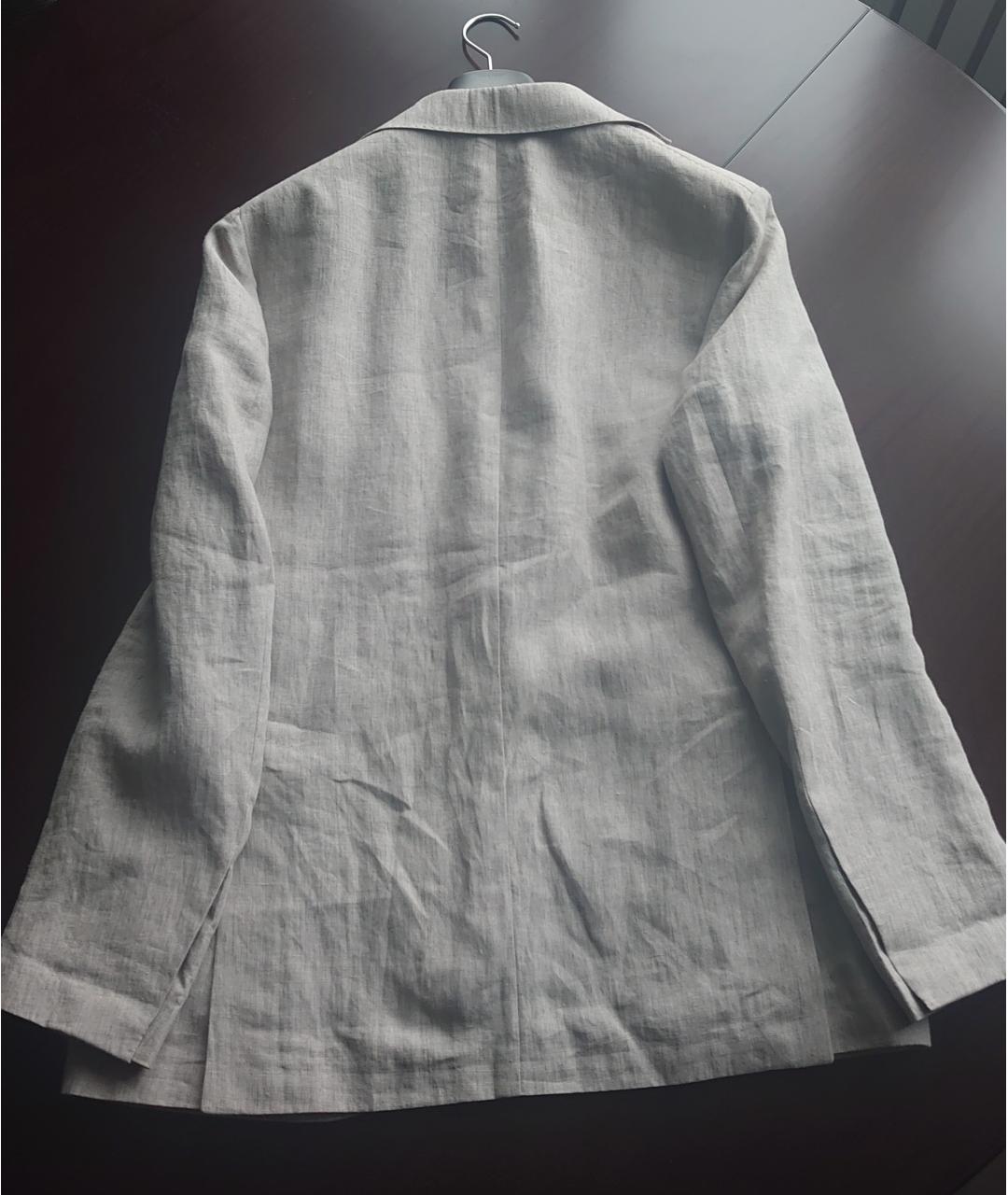 LUIGI BORRELLI Серый льняной пиджак, фото 2