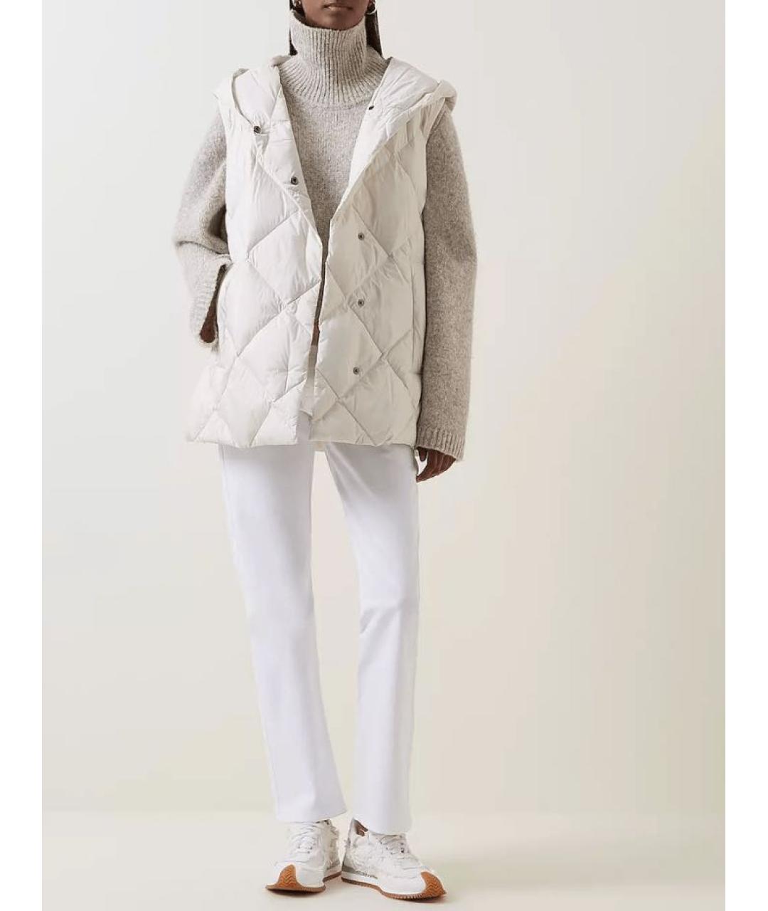 WEEKEND MAX MARA Белый полиэстеровый жилет, фото 5