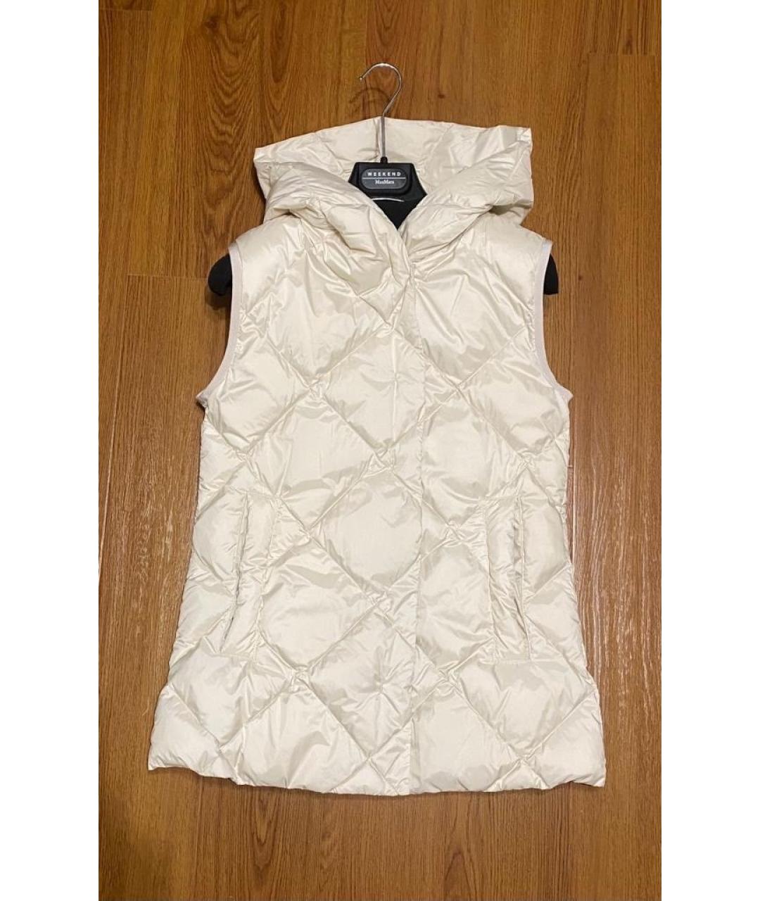 WEEKEND MAX MARA Белый полиэстеровый жилет, фото 10