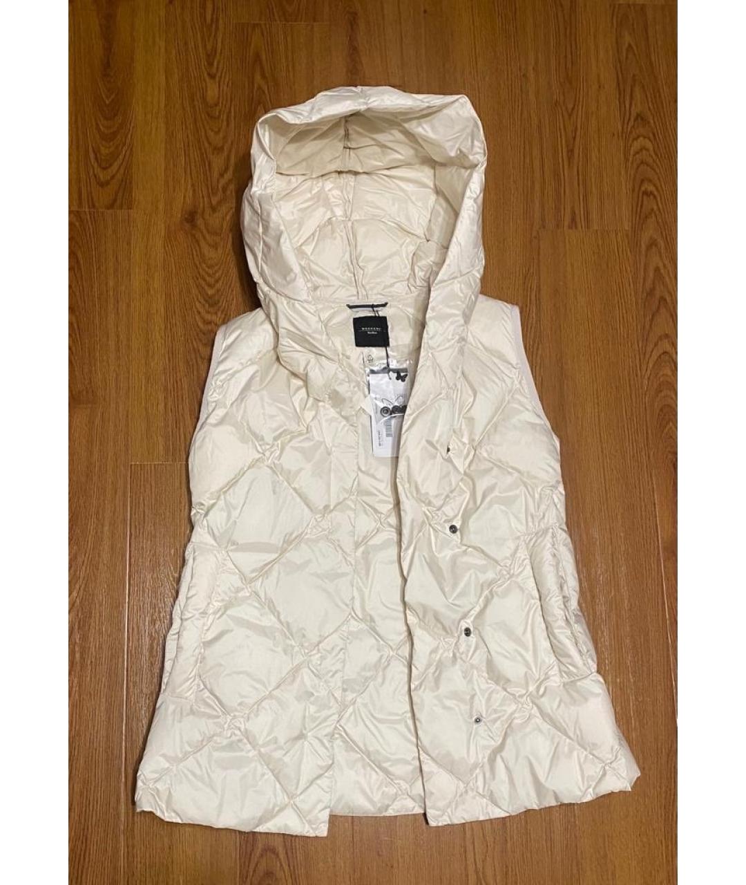 WEEKEND MAX MARA Белый полиэстеровый жилет, фото 9