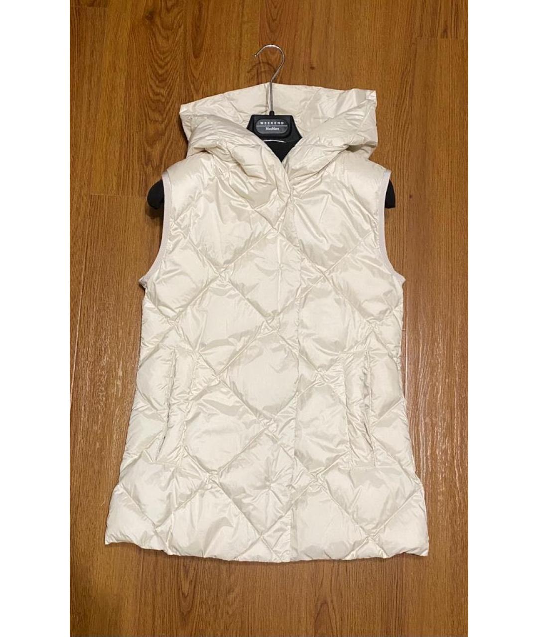 WEEKEND MAX MARA Белый полиэстеровый жилет, фото 8