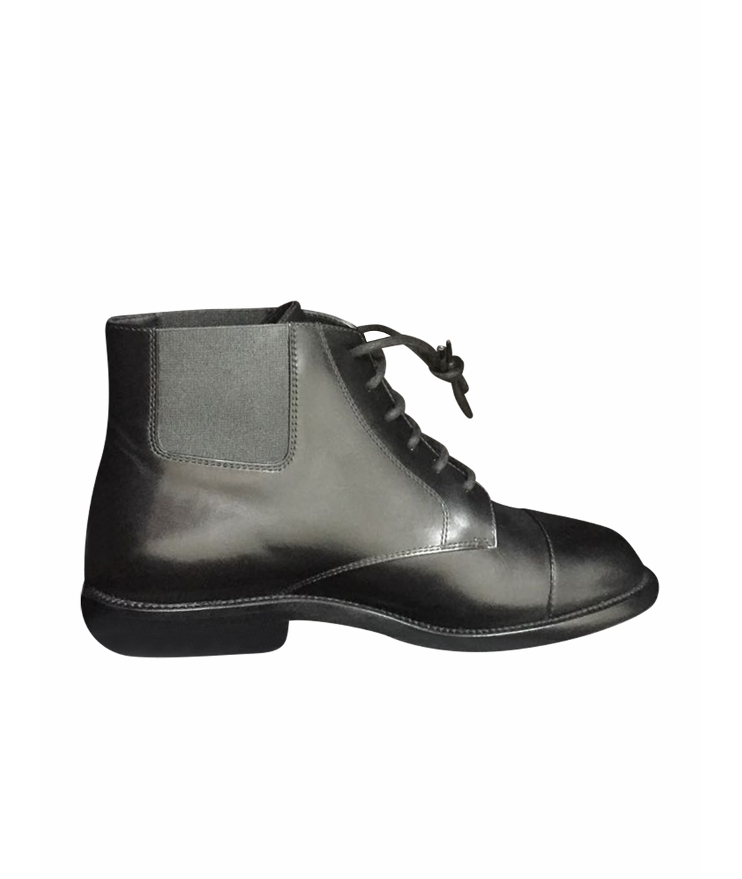 SAINT LAURENT Черные кожаные ботинки, фото 1