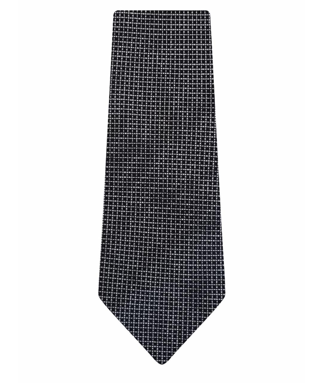 BRIONI Черный шелковый галстук, фото 1