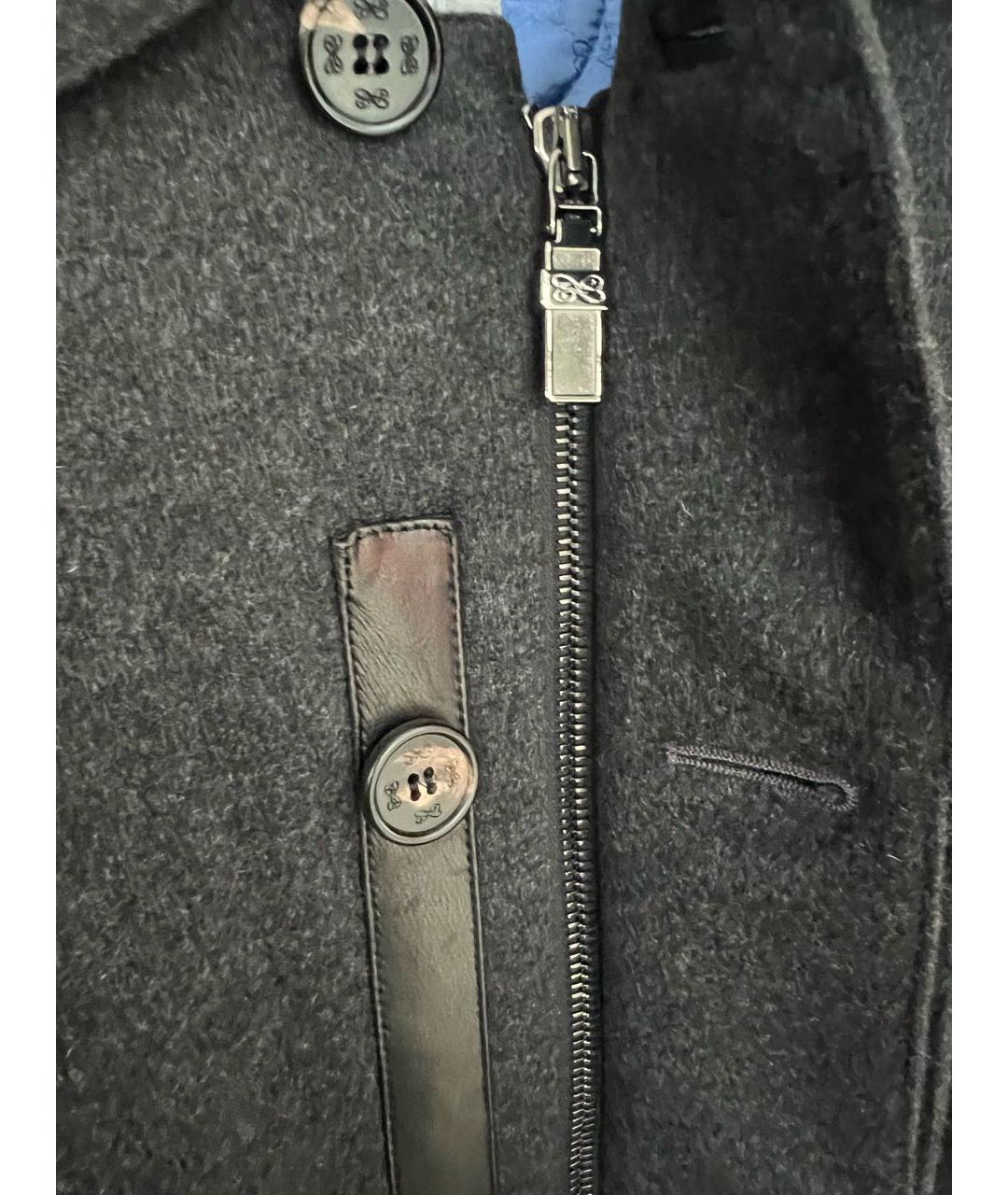 CASTELLO D'ORO Антрацитовое шерстяное пальто, фото 4