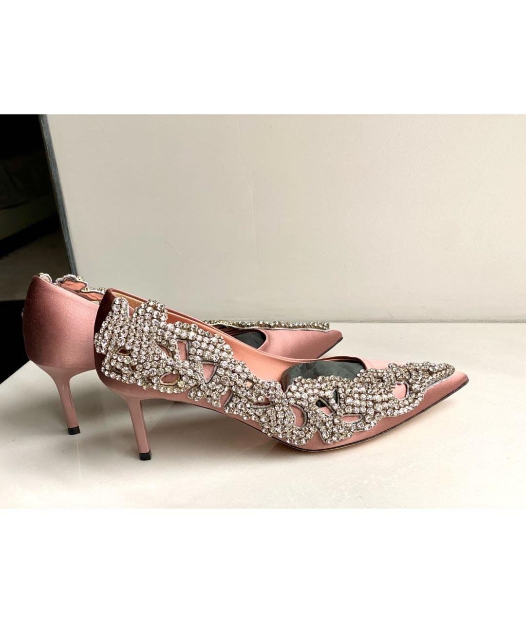 ROCHAS Розовые текстильные туфли, фото 5