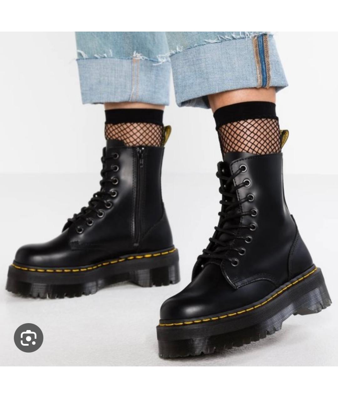 DR. MARTENS Черные кожаные ботинки, фото 9