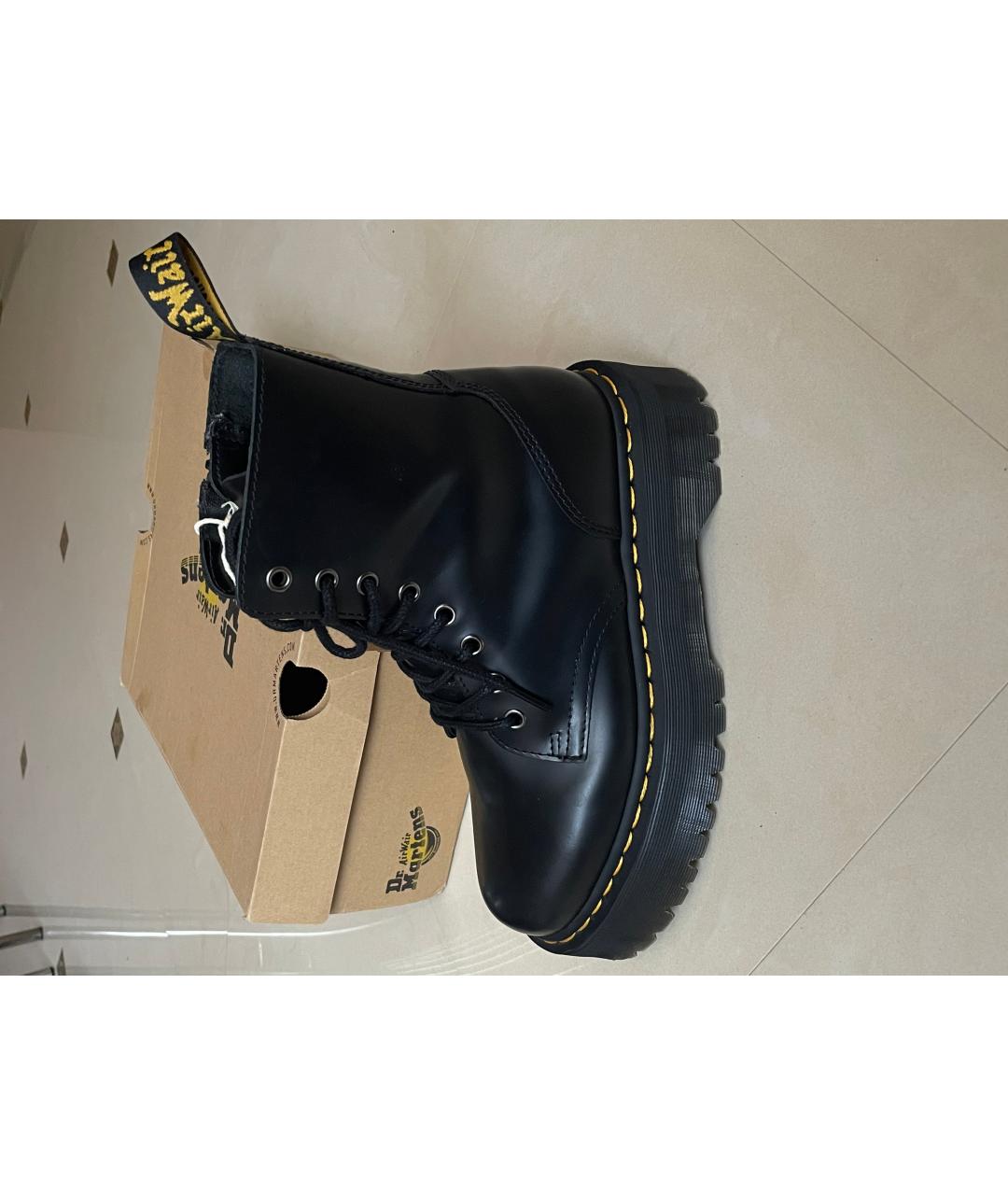 DR. MARTENS Черные кожаные ботинки, фото 2
