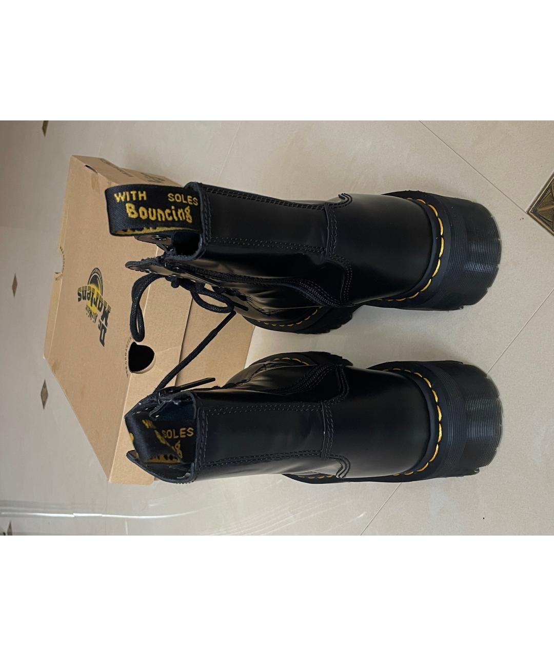 DR. MARTENS Черные кожаные ботинки, фото 4
