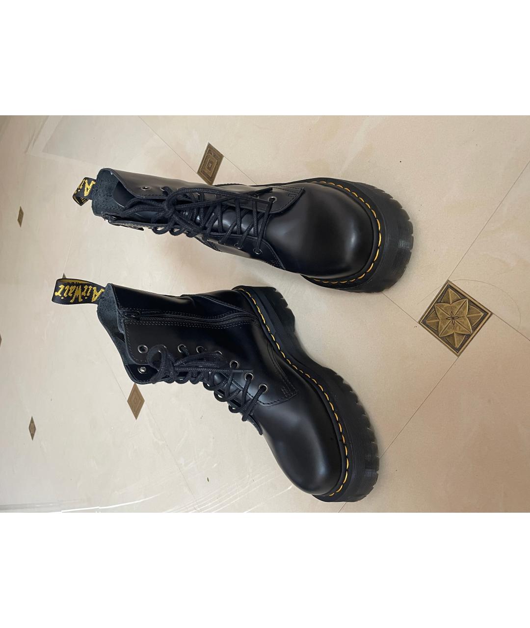 DR. MARTENS Черные кожаные ботинки, фото 7