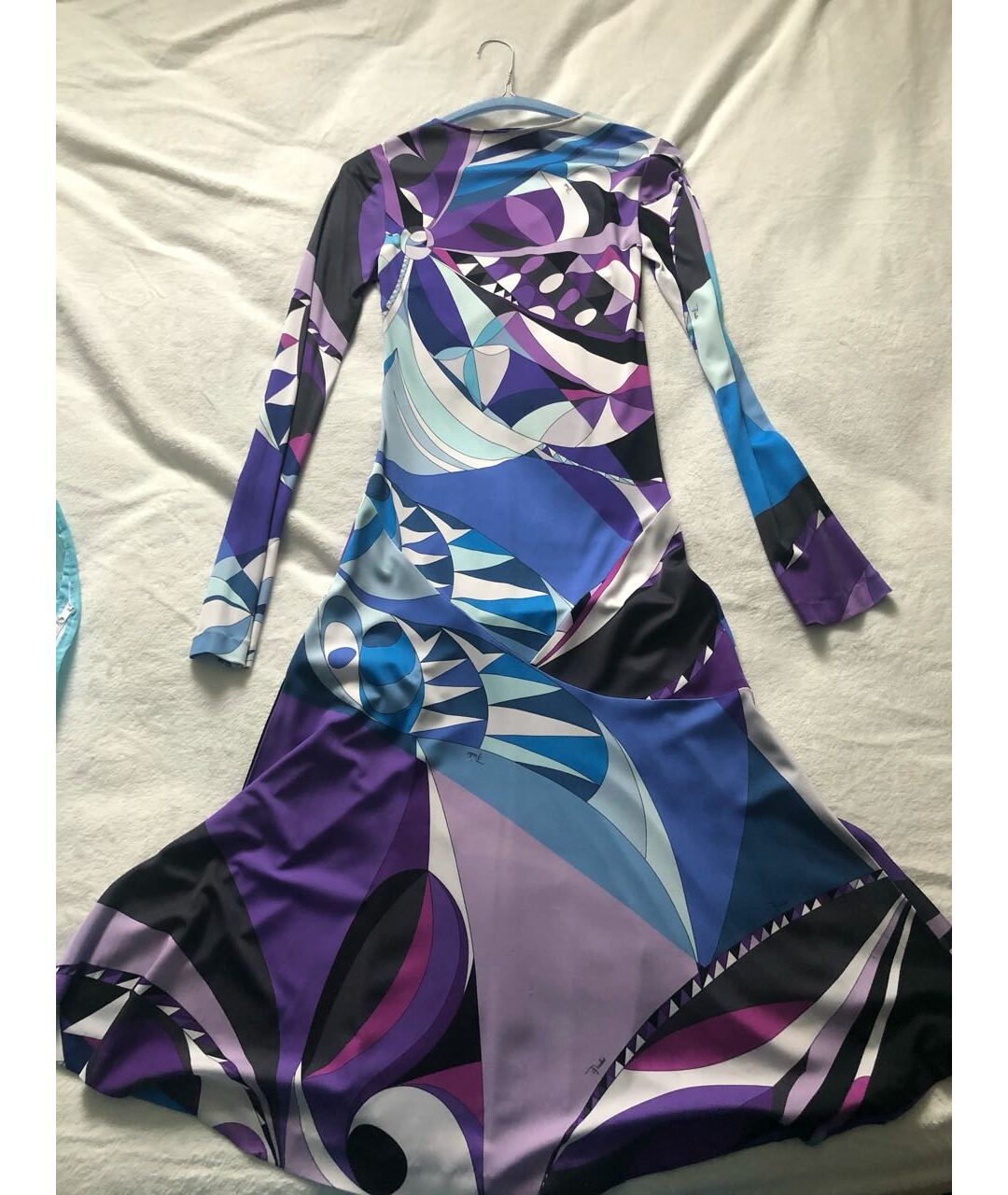 EMILIO PUCCI Фиолетовое шелковое повседневное платье, фото 2