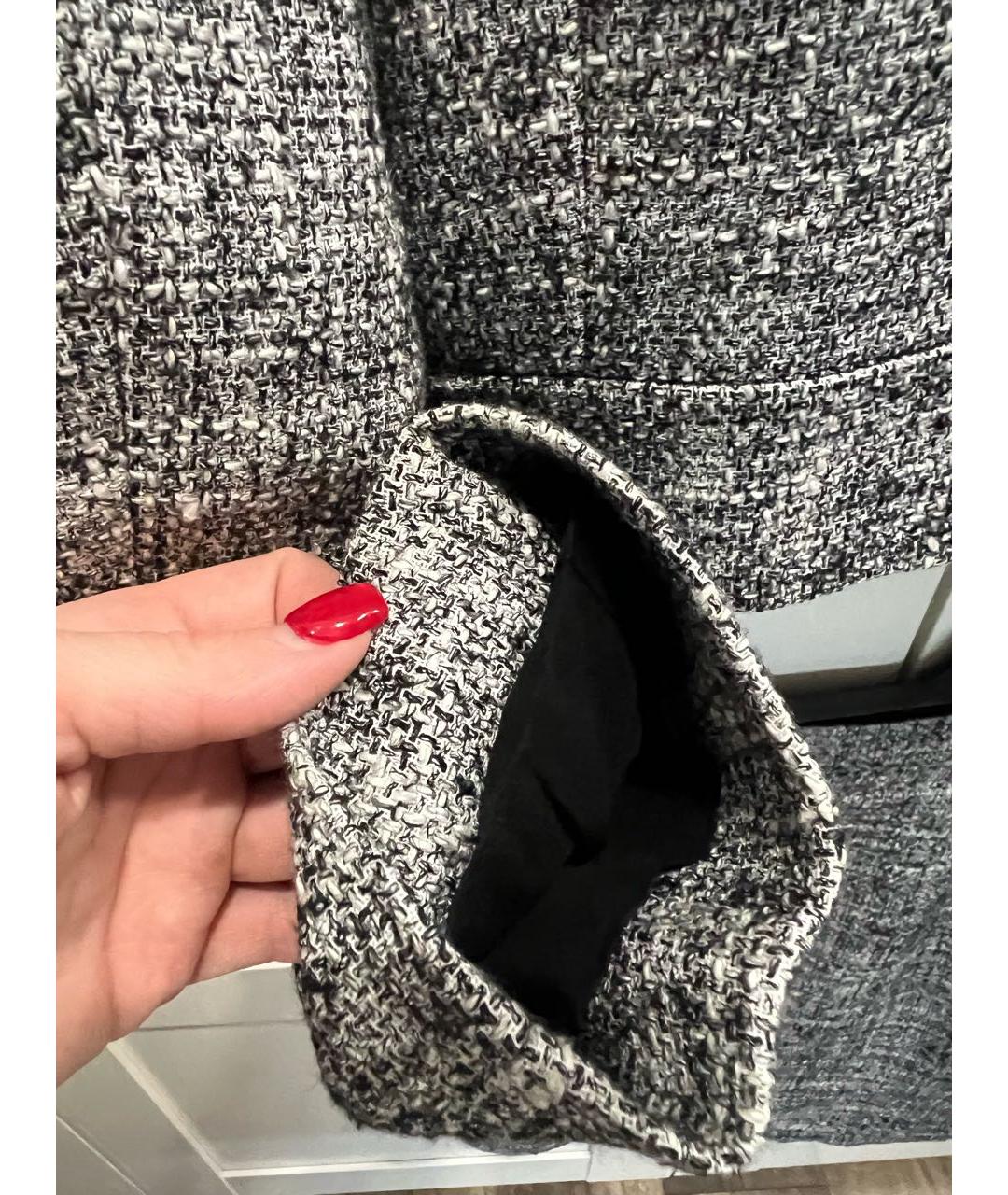 MAX MARA STUDIO Серый твидовый костюм с юбками, фото 8