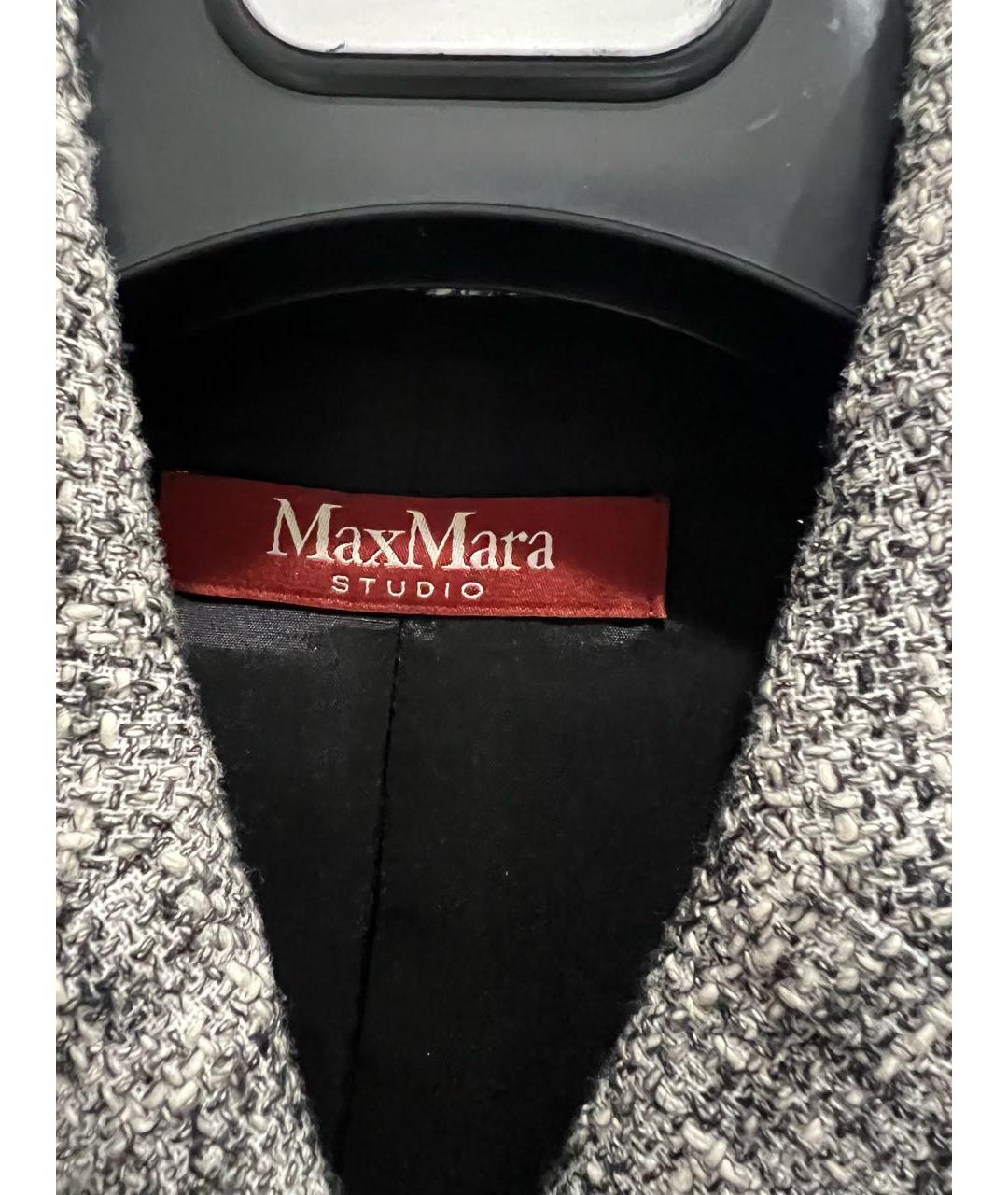 MAX MARA STUDIO Серый твидовый костюм с юбками, фото 3