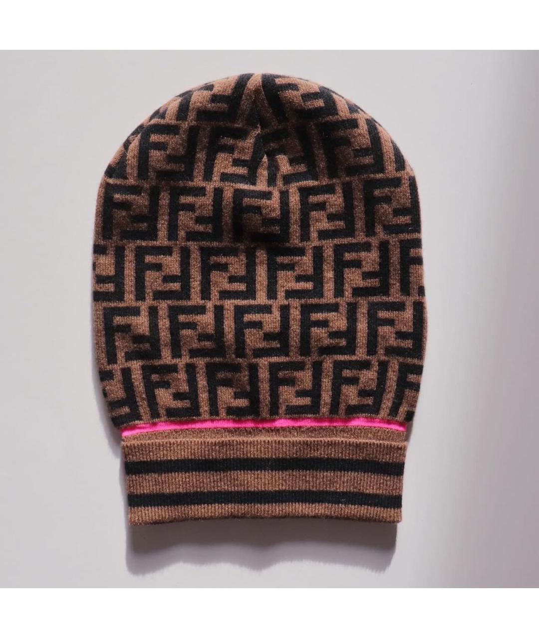 FENDI Мульти кашемировая шапка, фото 3