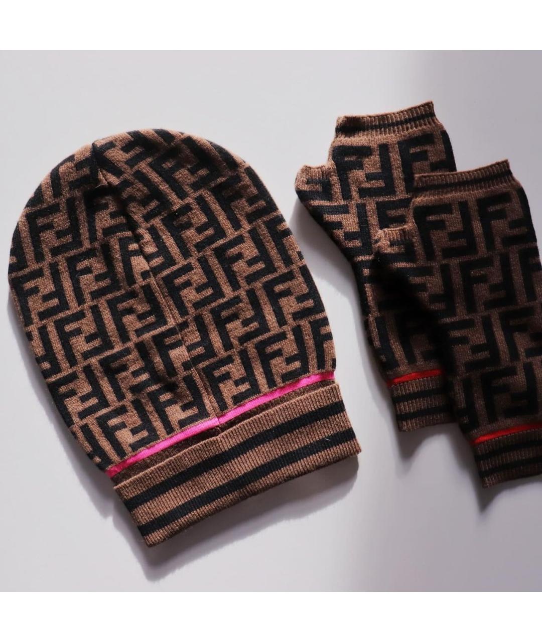 FENDI Мульти кашемировая шапка, фото 2
